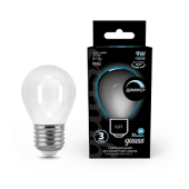 Лампы (источники света) лампа светодиодная filament шар 9w 610lm 4100к е27 milky диммируемая led 1/10/50 | 105202209-d | gauss выгодная цена