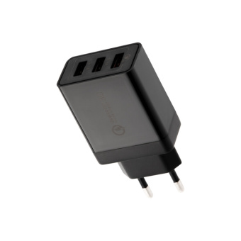 1Разное сетевое зарядное устройство-переходник rexant 3xusb адаптер, 30w черное |18-2215 | rexant выгодная цена