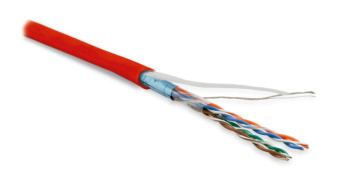 1Кабель витая пара (UTP, FTP) futp4-c5e-p26-in-lszh-rd-305 (305 м) кабель витая пара, экранир. f/utp, категория 5e, 4 пары(26 awg), многожил. (patch), lszh| 236864 | hyperline выгодная цена