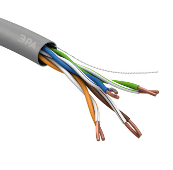 1Кабель витая пара (UTP, FTP) эра кабель витая пара u/utp 4x2x24 awg cat5e cu pvc 305м | б0044429 | эра выгодная цена