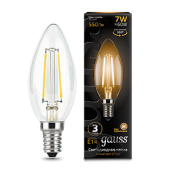 Лампы (источники света) лампа светодиодная led 7вт e14 220в 2700к свеча | 103801107 | gauss выгодная цена