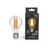 Лампы (источники света) лампа светодиодная filament а70 22w 2000lm 2700к е27 led 1/10/40 | 102902122 | gauss выгодная цена