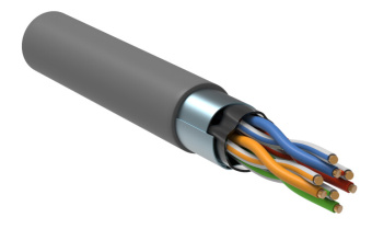1Кабель витая пара (UTP, FTP) витая пара f/utp 5e 4х2х0,52 solid pvc серый (305м) рф | lc1-c5e04-311-p-r | itk выгодная цена