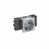 Розетки, выключатели, звонки электрические розетка одинарная 0° modul45connect с з/к, 250 в, 16a (серебристый) (std-d0c al1) | 6120352 | obo bettermann выгодная цена