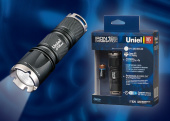 Фонари фонарь рабочий premium «iron domination 185» p-ml071-bb black алюм. , xp-e {q4} cree led, ной короб, 1 х cr123a в/к, черн | 05722 | uniel выгодная цена