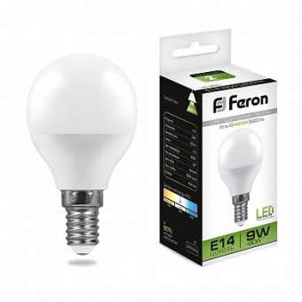 1Лампы (источники света) лампа светодиодная lb-550 (9w) 230v e14 4000k g45 | 25802 | feron выгодная цена