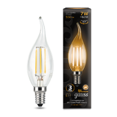 Лампы (источники света) лампа светодиодная led 7вт e14 220в 2700к свеча на ветру | 104801107 | gauss выгодная цена