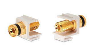 1Розетки, адаптеры и модули Keystone kj1-bp/bk-hg-wh вставка формата keystone jack с коннектором binding post (черный), hex. type, gold plated, rohs, белая | 248122 | hyperline выгодная цена