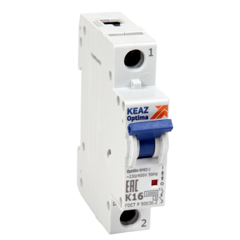 1Модульное оборудование (выключатели, УЗО, АВДТ,  УЗДП) выключатель автоматический однополюсный optidin bm63-1l3-10-ухл3 | 260191 | кэаз выгодная цена