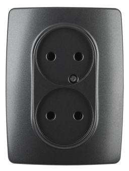 1Розетки, выключатели, звонки электрические розетка 2x2p 16a-250в ip20 эра12 антрацит | б0031242 | эра выгодная цена