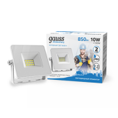 Прожекторы прожектор светодиодный gauss led 10w 700lm ip65 6500к белый | 613120310 | gauss выгодная цена