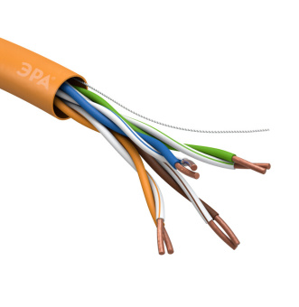 1Кабель витая пара (UTP, FTP) эра кабель витая пара u/utp 4x2x24 awg cat5e cu нг(а) hf 305м | б0044430 | эра выгодная цена