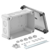 Коробки распределительные распределительная коробка x25, ip 67, 286х202х126 мм, с прозрачной крышкой и din-рейкой | 2005104 | obo bettermann выгодная цена