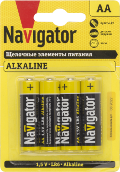 1Элементы питания и аккумуляторы элемент питания nbt-npe-lr6-bp4 | 61463 | navigator выгодная цена