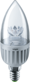 Лампы (источники света) лампа светодиодная led 7вт е14 230в 4000к nll-c37-7-230-4k-e14-cl свеча прозрачная | 71853 | navigator выгодная цена