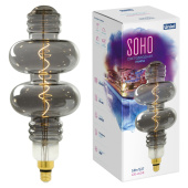 Лампы (источники света) лампа светодиодная led-sf42-5w/soho/e27/cw chrome/smoke gls77cr led soho. хромированная/дымчатая колба. спиральный филамент | ul-00005922 | uniel выгодная цена