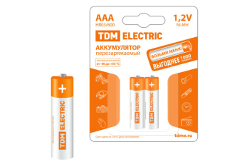 1Элементы питания и аккумуляторы аккумулятор aaa-600 mah ni-mh bp-2 | sq1702-0073 | tdm выгодная цена