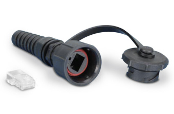 1Промышленные решения разъем plug-ie-8p8c-pv-c6 промышленный rj-45 (8p8c) под витую пару, ip67, категория 6, с защитной крышкой | 46566 | hyperline выгодная цена