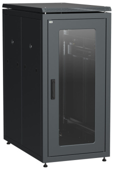 1Шкафы и стойки телекоммуникационные 19 itk linea n 24u 800х1000мм стекл. пер. дв. задн. перф. чер. | ln05-24u81-gp | itk выгодная цена