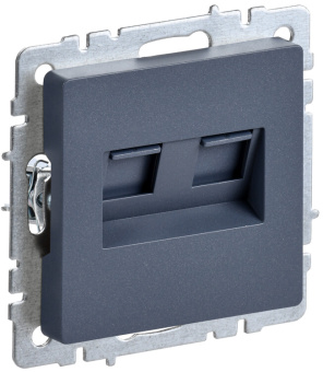 1Розетки, выключатели, звонки электрические brite розетка комп. 2-ая rj45 кат.5e рк10-2-брм маренго | br-k20-1-k35 | iek выгодная цена