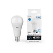 Лампы (источники света) лампа светодиодная led 25вт e27 220в 6500к а67 elementary | 73235 | gauss выгодная цена