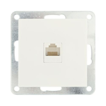 1Розетки, выключатели, звонки электрические розетка компьютерная rj-45 кат.5е с накладкой (белый) lk80 | 846104 | ecoplast выгодная цена