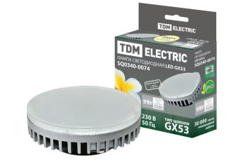1Лампы (источники света) лампа светодиодная led 9вт gx53 220в 3000к gx53 таблетка (плоский цилиндр) | sq0340-0074 | tdm выгодная цена