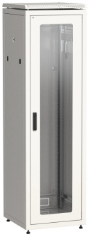 1Шкафы и стойки телекоммуникационные 19 шкаф сетевой 19" linea n 38u 600х600 мм стеклянная передняя дверь серый | ln35-38u66-g | itk выгодная цена