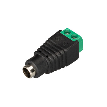 1Ленты светодиодные коннектор terminal-mono-2pin-f (jack 5.5) (arlight, пластик) | 018058(1) | arlight выгодная цена