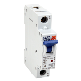 1Модульное оборудование (выключатели, УЗО, АВДТ,  УЗДП) выключатель автоматический однополюсной optidin bm63-1z4-ухл3 (новый) | 260575 | кэаз выгодная цена