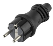 Разъемы каучуковые v6(b) вилка ip44 каучук c/з 16a черная (10/100/4200) | б0019193 | эра выгодная цена