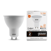 Лампы (источники света) лампа светодиодная led 5,5вт gu10 220в 2700к elementary mr16 | 13616 | gauss выгодная цена
