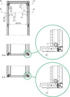 1Шкафы, боксы и аксессуары 4 кронштейна 1u / 3u | nsyrc1u | schneider electric выгодная цена