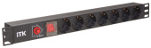 Шкафы и стойки телекоммуникационные 19 блок розеток 19 (7шт) pdu с led выключателем алюминевый профиль 1u вход с14 без шнура | ph12-7d3 | itk выгодная цена