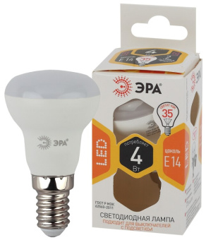 1Лампы (источники света) лампа светодиодная стандарт led r39-4w-827-e14 (диод, рефлектор, 4вт, тепл, e14) | б0047930 | эра выгодная цена