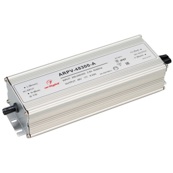 1Ленты светодиодные блок питания arpv-48300-a (48v, 6.25a, 300w) (arlight, ip67 металл, 3 года) | 028198(1) | arlight выгодная цена