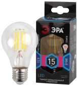 Лампы (источники света) лампа светодиодная f-led a60-15w-840-e27 (филамент, груша, 15вт, тепл, е27) | б0046983 | эра выгодная цена