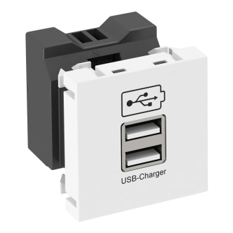 1Розетки, выключатели, звонки электрические розетка usb тип а двойная (2х0,6а или 1х1,2а) 1 модуль modul45, 45х45 мм, белая | 6105300 | obo bettermann выгодная цена