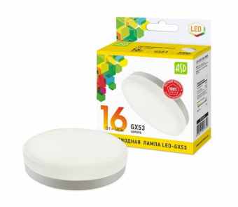 1Лампы (источники света) лампа светодиодная led-gx53-standard 16вт 230в 3000к 1440лм | 4690612018720 | asd выгодная цена