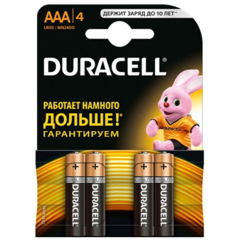 1Элементы питания и аккумуляторы элемент питания duracell lr03-4bl basic | б0026813 | duracell выгодная цена