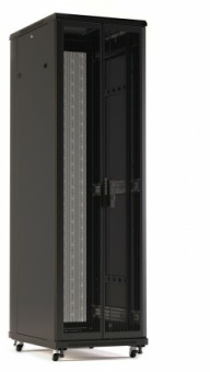 1Шкафы и стойки телекоммуникационные 19 ttr-4281-dd-ral9005 шкаф напольный 19-дюймовый, 42u, 2055x800х1000 мм (вхшхг) 2 вертикальных кабельных организатора| 425251 | hyperline выгодная цена