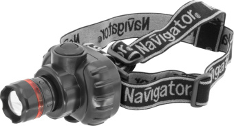 1Фонари фонарь налобный npt-h03-3aaa 3 реж.,фокус, 1ledx1вт, блист. | 94950 | navigator выгодная цена