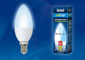 Лампы (источники света) лампа светодиодная led-c37-6w/nw/e14/fr/mb plm11wh led. «свеча», матовая. серия multibright. 4000k 100-50-10 . | ul-00002374 | uniel выгодная цена