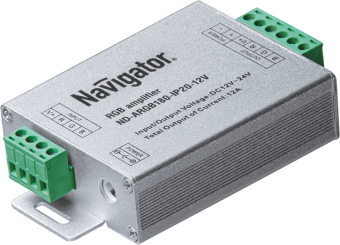 1Ленты светодиодные усилитель сигнала для светодиодной ленты led nd-argb180-ip20-12v 180/360вт 12/24в ip20 | 71494 | navigator выгодная цена