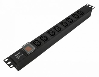 1Шкафы и стойки телекоммуникационные 19 she19-8iec-s-iec блок розеток для 19" шкафов, горизонтальный, 8 розеток iec320 c13, выключатель с подсветкой, 482.6x44.4x44.4мм | 426785 | hyperline выгодная цена