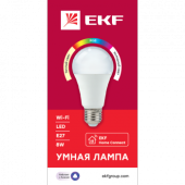 Лампы (источники света) лампа светодиодная led умная connect 8вт wifi rgbw e27 | slwf-e27-rgbw | ekf выгодная цена