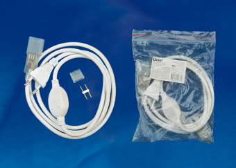 1Ленты светодиодные провод электрический для led лент ucx-sp2/n21 white 1 sticker uls-n21 neon 220в, 8x16мм, 2 контакта. белый | ul-00002937 | uniel выгодная цена