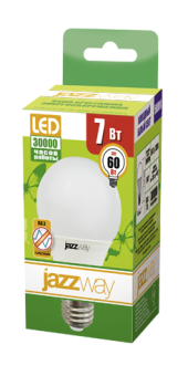 1Лампы (источники света) лампа светодиодная led 7вт е27 220в 5000к pled- eco- a60 груша | 1033192 | jazzway выгодная цена