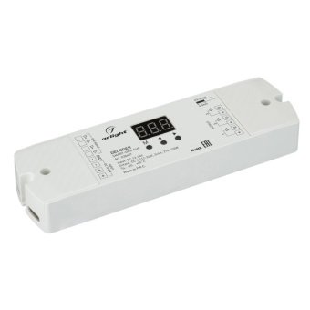 1Ленты светодиодные декодер smart-dmx-suf (12-24v, 3x6a) (arlight, ip20 пластик, 5 лет) | 028407 | arlight выгодная цена