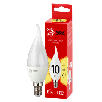 1Лампы (источники света) лампа светодиодная led bxs-10w-827-e14 r (диод, свеча на ветру, 10вт, тепл, e14) | б0051854 | эра выгодная цена
